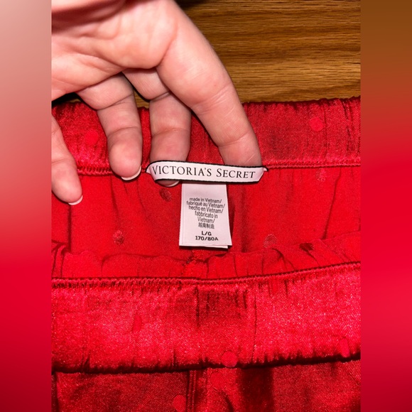 Vintage Victoria's Secret Satin Women's Pajama Set Sz Large - Picture 7 of 9